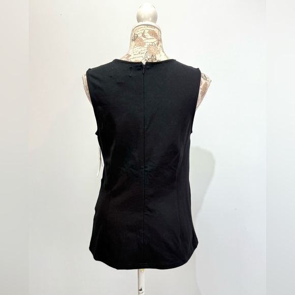 NORDSTROM RACK Black Asymmetrical twist front sleeveless Top size S - Picture 7 of 13